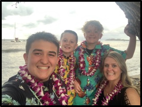 Family on the beach.