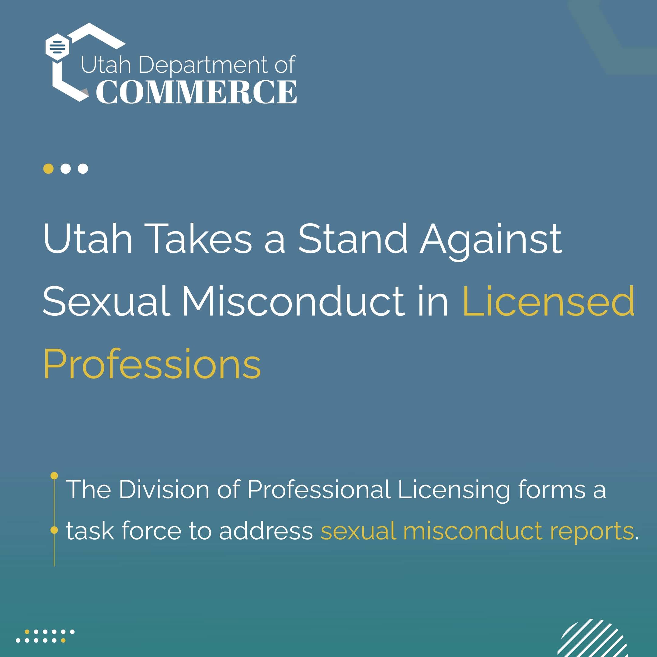 Featured image for “Utah Takes a Stand Against Sexual Misconduct in Licensed Professions”